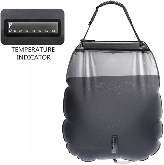 Solar Shower Bag, Solar Heating Camping Shower Bag, 5Gal(20L) Portable Camping Shower Bag, with Removable Hose and On-Off Switchable Shower Head, for Outdoor Traveling/Climbing/Hiking/Beach/Swimming