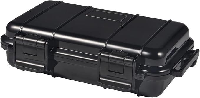 Plastic Storage Case, Waterproof Dry Box Storage Case, Durable Dry Storage Box 2 U‑Shape Buckle Portable Storage Case Waterproof for Camping Fishing