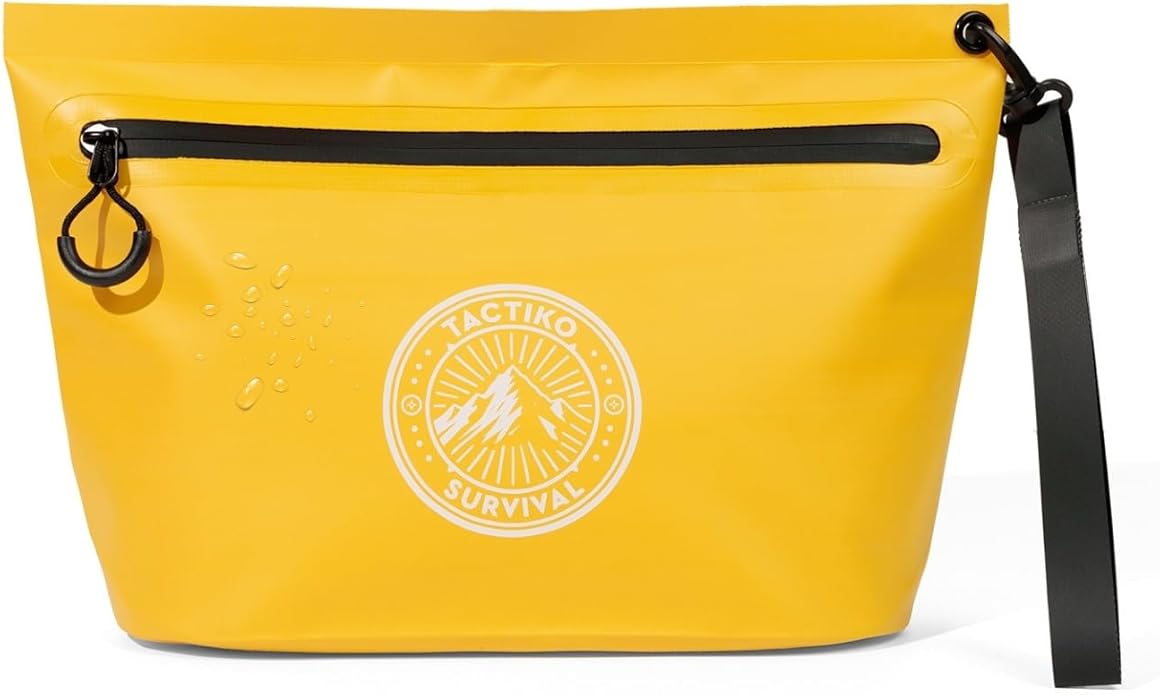 Tactiko Heavy-Duty 2L Splash Water Resistant Zipper Pouch - Hold-All Organizer for Dry Bags, Travel Bags