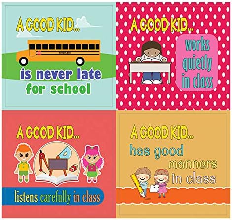 Creanoso A Good Kid Behavior Stickers - at School Stickers (20-Sheet) – Gift Giveaways Stickers for Kids – Awesome Stocking Stuffers Gifts for Boys & Girls, Teens – Table Surface Décor Art Decal