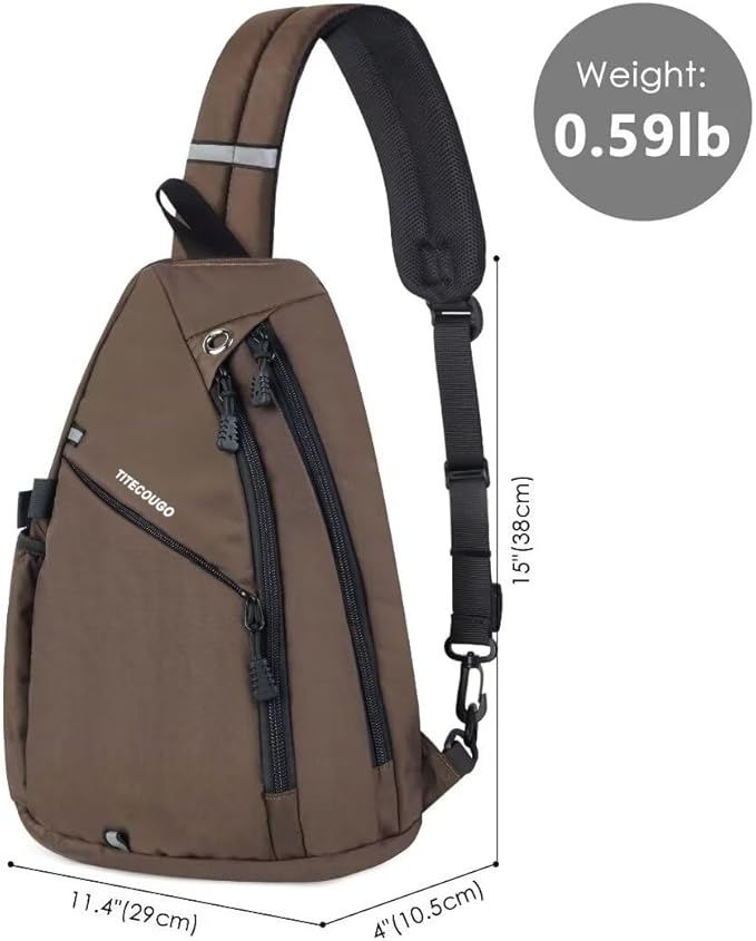 TITECOUGO Sling Bag Crossbody Shoulder Outdoor Travel Hiking Backpack for Women & Men