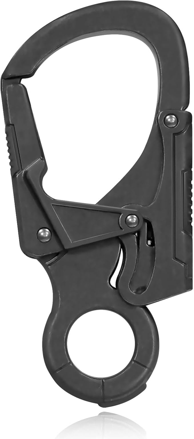 Ahiller Muscular Carabiner Hook，3.1" Alloy Thick Keychain Clip for Man, Outdoor Camping, Hiking Accessories, Key Ring