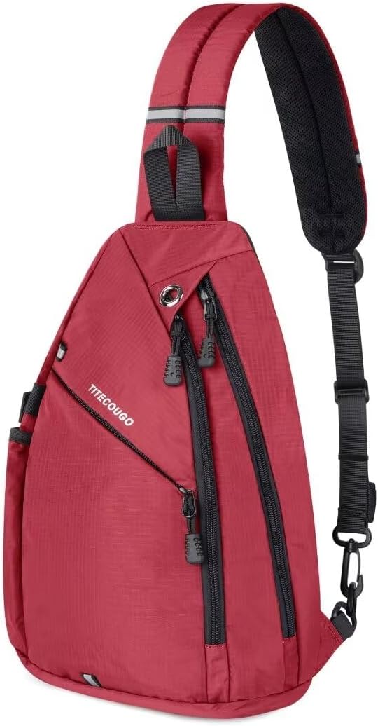 TITECOUGO Sling Bag Crossbody Shoulder Outdoor Travel Hiking Backpack for Women & Men