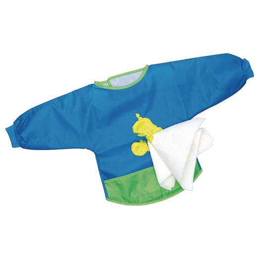 Colorations Long Sleeve Polyester, Set of 2, Machine Washable, 30" Wide and 16" Long, Soft and Comfortable to Wear, Kids Smock, Crafting Smock, Smock for Children, Painting Smock