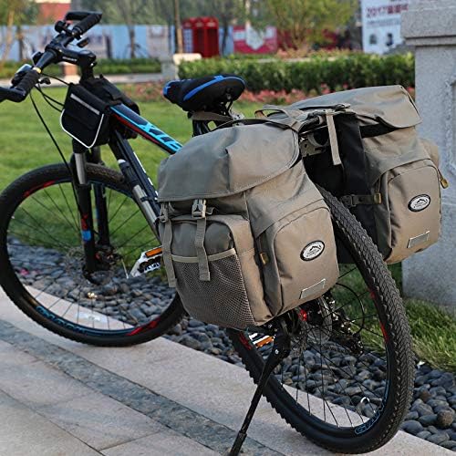 50L Bike Panniers Bicycle Commuting Bag Waterproof Saddle Bags with Rain Cover for Bicycle Rear Rack Carrier, Support for Width Less Than 7 inches Bike Rack