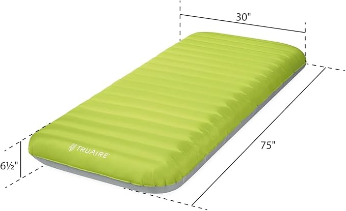 Intex 64097EP TruAire Luxury Camping Mat: Inflatable Sleeping Pad – Durable Outdoor Use – Puncture-Resistant – Includes QuickFill Air Pump – 300lb Weight Capacity