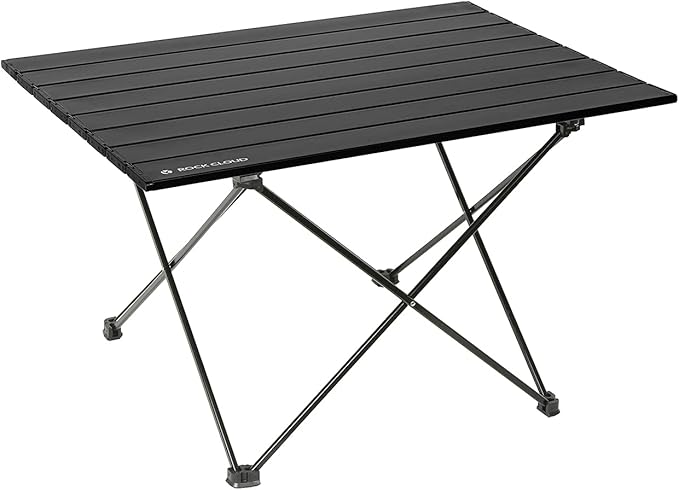ROCK CLOUD Portable Camping Table Ultralight Aluminum Camp Table Folding Beach Table for Camping Hiking Backpacking Outdoor Picnic, Size L