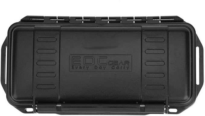 Tbest Outdoor Waterproof Shockproof Airtight Survival Box Storage Container Case Carry Box Black Dry Storage Box for Fishing Camping Hiking Outdoor Activities