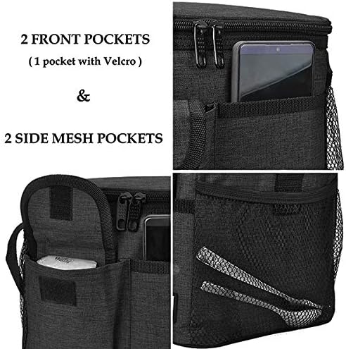 Tirrinia Insulated Lunch Box for Women Men, Leakproof Reusable Lunch Bag Containers for Adult,Working,Office,Lunch Soft Cooler Bag Tote for Picnic Hiking Beach,Black