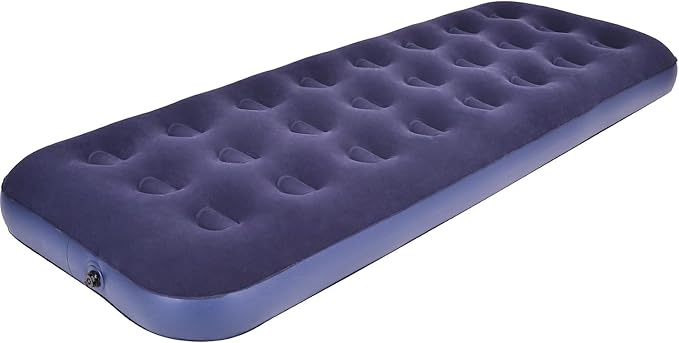 Single Size Air Mattress - Waterproof & Puncture-Resistant Inflatable Bed for Camping, Home & Travel - Portable Foldable Sleeping Pad with Comfortable Airbed Design 75"x30"x9"