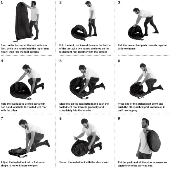 Pop Up Pod - Privacy Shower Tent, Dressing Room, or Portable Toilet Stall with Carry Bag for Camping, Beach, or Tailgate by Wakeman Outdoors