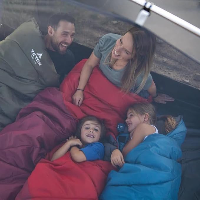 Teton Celsius XXL Sleeping Bag, Cold Weather Sleeping Bags for Adults and Kids, Camping Made Easy and Warm. Compression Sack Included, 35F, 25F, 0F, 20F Degree