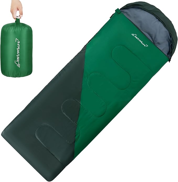 Clostnature Sleeping Bag for Adults and Kids - Lightweight Camping Sleeping Bag for Girls, Boys, Youths, Ultralight Backpacking Sleeping Bag for Cold Weather - Compression Sack Included(Right Zipper)