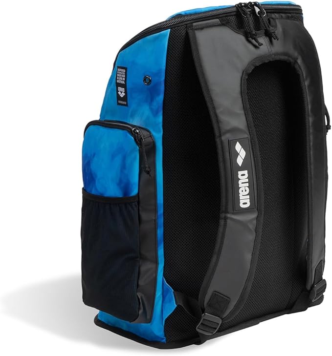 ARENA Spiky III Backpack 45 Swimming Athlete Sports Gym Rucksack Large Training Gear Equipment Swim Bag for Men and Women, 45 Liters, Blue/Multi