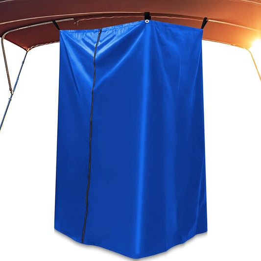 Boats Privacy Curtain Changing Room with Bag Portable Privacy Tent Easy Up Pontoon Enclosure Partition for Pontoons Boat Hanging Tent 27" W x 30" D x 72" H(Blue)