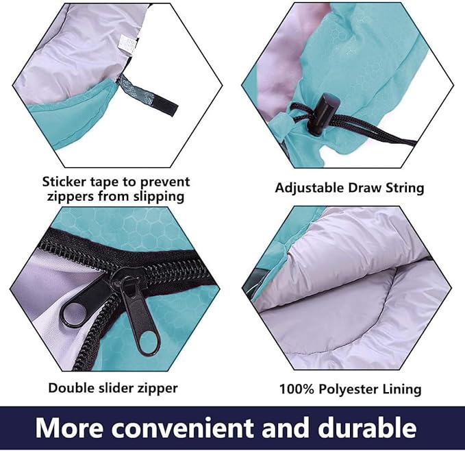 Camping Sleeping Bag 3 Seasons Lightweight &Waterproof with Compression Sack Camping Sleeping Bag Indoor & Outdoor for Adults & Kids