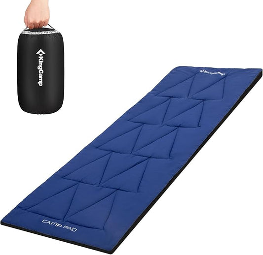 KingCamp Cot Mattress, Portable Lightweight Camping Sleeping Mat Soft Comfortable Non-Slip Cot Pad for Camp Cot, RV Bunk & Twin Beds