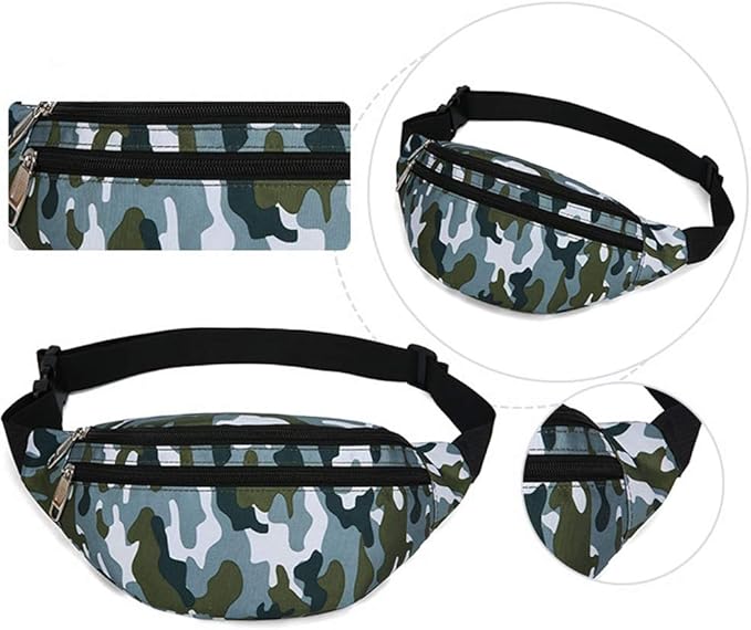 Fanny Pack for Men & Women, Fashion Waterproof Waist Packs with Adjustable Belt, Casual Bag Bum Bags for Travel Sports Running.