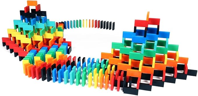 Bulk Dominoes Pro-Domino Kit | Dominoes Set, STEM STEAM Small Toys, Family Games for Kids, Kids Toys and Games, Building, Toppling, Chain Reaction Sets (Expert)