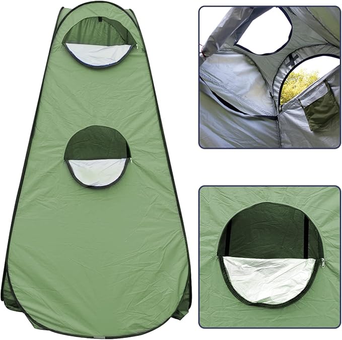 Pop Up Tent Upgrade Privacy Shower Tent Portable Outdoor Sun Shelter for Toilet Camping Biking Beach with Carry Bag