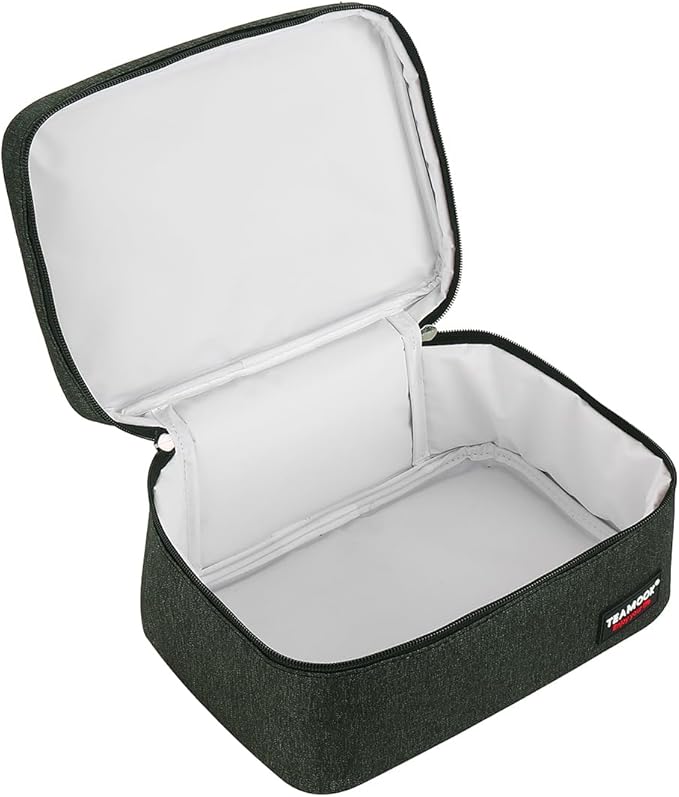 Small Lunch Bag Mini Lunch Box Insulated Portable for Adults Men Women Work with Handle En-large 5.8L Black