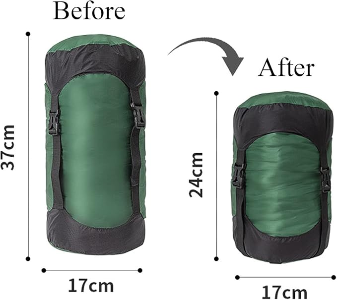Compression Stuff Sack, 5L/8L/18L/25L/35L Lightweight Sleeping Bags Storage Compression Sack, More 40% Storage for Camping, Hiking, Backpacking Trip