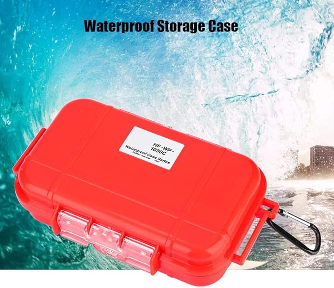 Tbest Waterproof Dry Box Airtight Outdoor Shockproof Storage Case Multipurpose Carry Box Container Inner Rubber Pad Detachable 4 Colors
