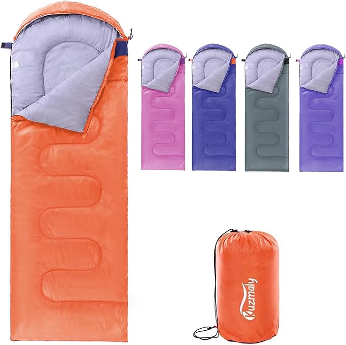 Camping Sleeping Bag 3 Seasons Lightweight &Waterproof with Compression Sack Camping Sleeping Bag Indoor & Outdoor for Adults & Kids