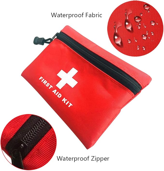 AOUTACC Mini First Aid Kit Empty, Travel Empty First Aid Kit Pouch Bag for Emergency at Home, Office, Car, Outdoors, Boat, Camping, Hiking(Bag Only)