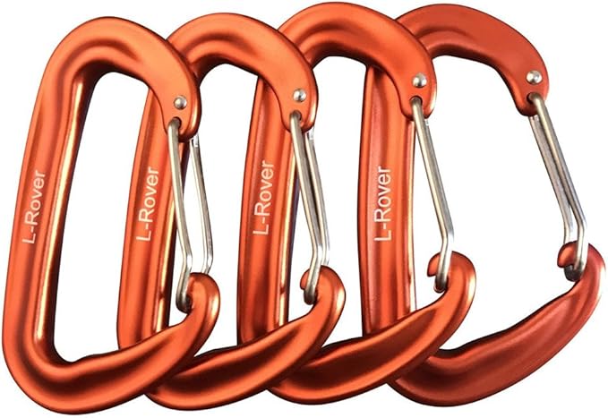 Carabiner,12KN Lightweight Heavy Duty Carabiner Clips,Aluminium Wiregate Caribeaners for Hammocks,Camping, Key Chains, Outdoor and Gym etc,Hiking & Utility