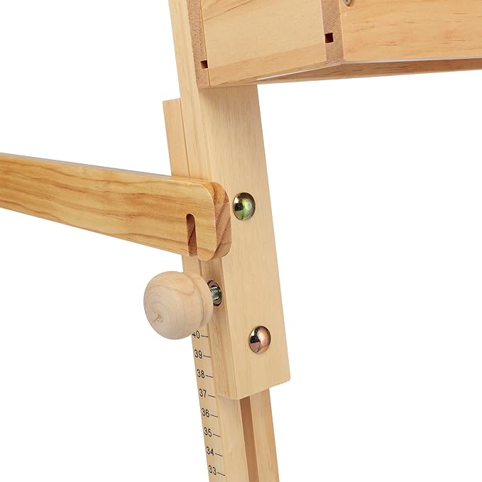 Fundamentals Kids Art Easel 3 in 1 Multipurpose Wooden Art Easel, Chalk Board & Dry Erase White Board & Paper Roll with Paper Clamp Adjustable Height 36.5"- 51" - Natural Finish