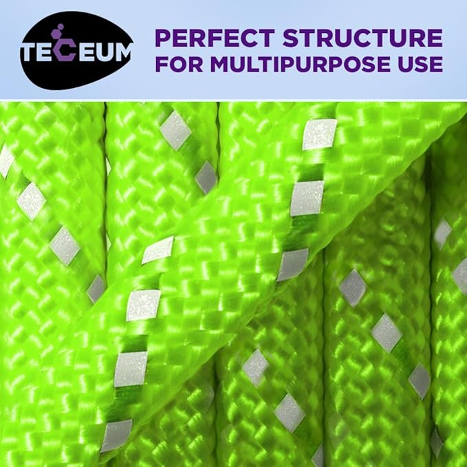 TECEUM Heavy Duty Rope 1000 – 1000ft / 200ft / 100ft / 50ft – 40+ Colors – Utility Rope for Survival & Camping Gear – Nylon String, Camping Rope, para Cord, Utility Nylon Rope, Tent Cord