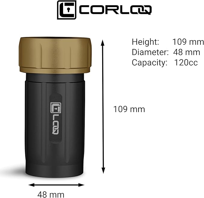 EDC120 Rugged Waterproof EDC Survival Tactical Storage Container, Zytel