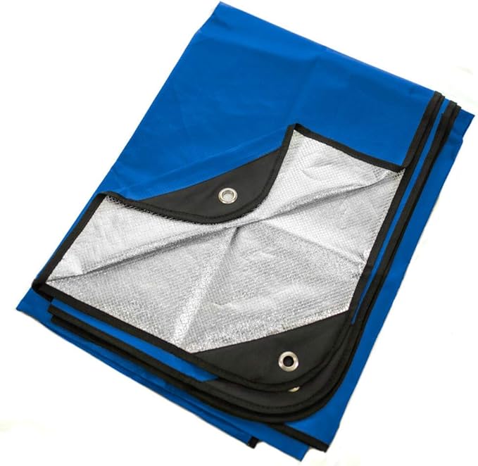 Arcturus Heavy Duty Survival Blanket – Insulated Thermal Reflective Tarp - 60" x 82". All-Weather, Reusable Emergency Blanket for Car or Camping (Blue)