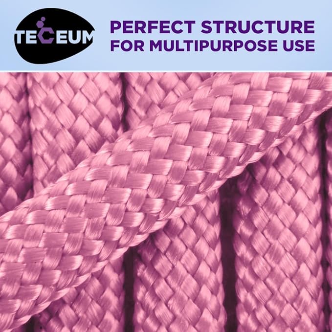 TECEUM Heavy Duty Rope 1000 – 1000ft / 200ft / 100ft / 50ft – 40+ Colors – Utility Rope for Survival & Camping Gear – Nylon String, Camping Rope, para Cord, Utility Nylon Rope, Tent Cord