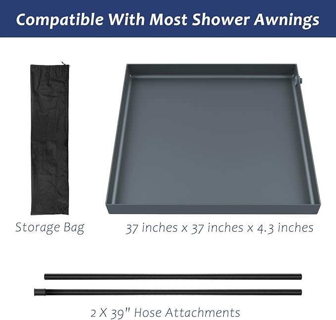 Camping Shower Base - Shower Tent Awning Base - Portable Shower Floor Accessories - Avoid Barefoot Contact with Dirt, Collect Water and Bathe Your Pets - for Outdoor,Camping,Beach, or Tailgate