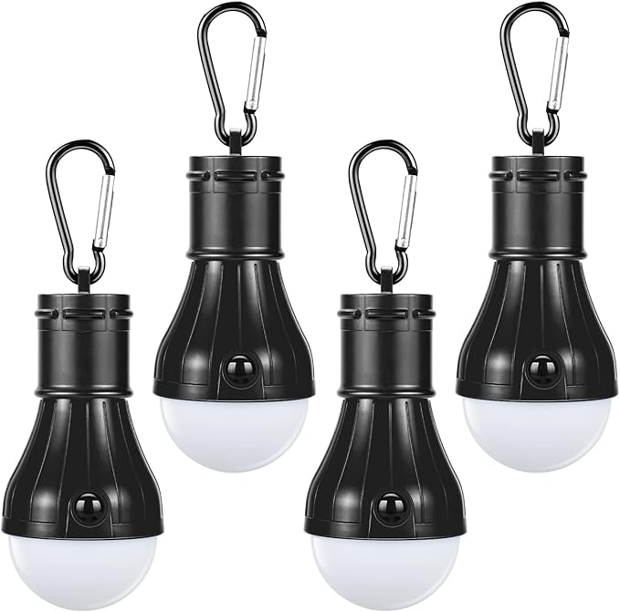 Doukey Portable Camping Lanterns [4 Pack] LED Tent Lanterns Emergency Light for Backpacking, Hiking, Hurricane Outage