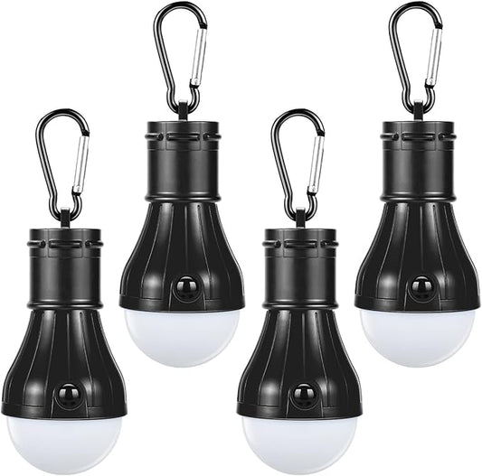 Doukey Portable Camping Lanterns [4 Pack] LED Tent Lanterns Emergency Light for Backpacking, Hiking, Hurricane Outage