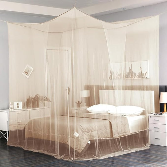 Mengersi Mosquito Net for Bed Canopy,Four Corner Post Canopy Bed Curtains for Twin/Twin XL Size Bed,Bed Curtains for Patio Indoor Outdoor Net