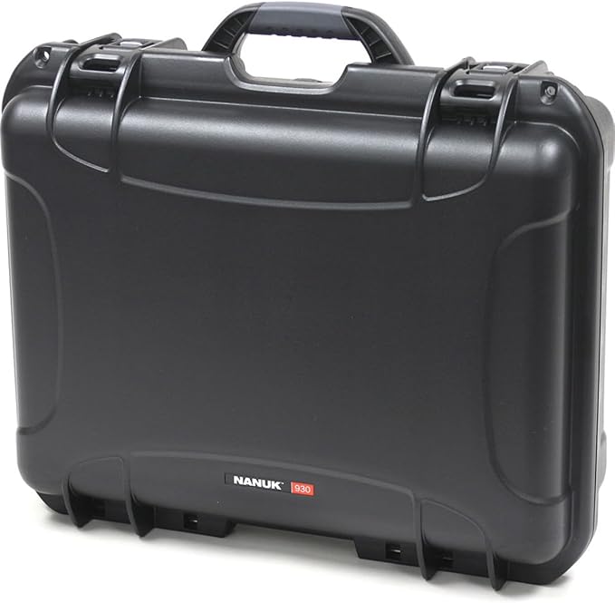 NANUK Large Series 930 Lightweight NK-7 Resin Waterproof Case with Cubed Foam, Black