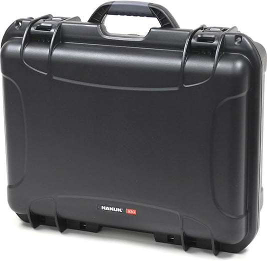 NANUK Large Series 930 Lightweight NK-7 Resin Waterproof Case with Cubed Foam, Black