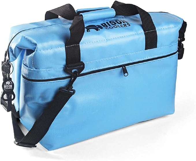 Bison Coolers Softpak Series, Made in USA, Soft Cooler Bag Insulated Leak Proof for Beach, Travel, Camping, Picnic, Car, Trips, 24+ Hour Ice Retention