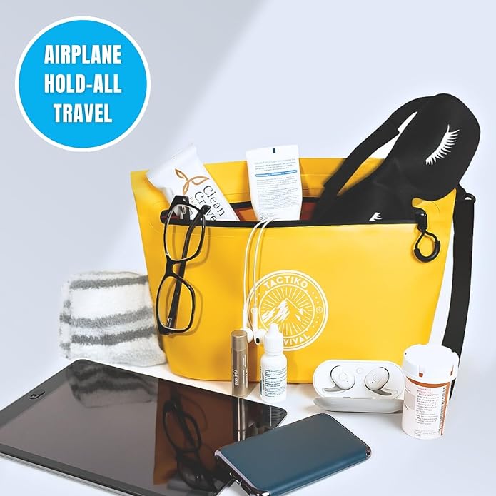 Tactiko Heavy-Duty 2L Splash Water Resistant Zipper Pouch - Hold-All Organizer for Dry Bags, Travel Bags