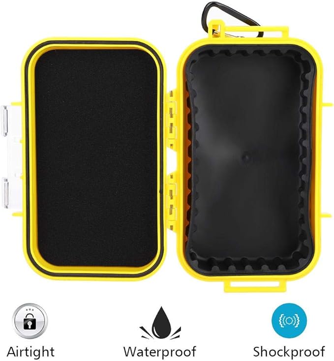 Tbest Waterproof Dry Box Airtight Outdoor Shockproof Storage Case Multipurpose Carry Box Container Inner Rubber Pad Detachable 4 Colors