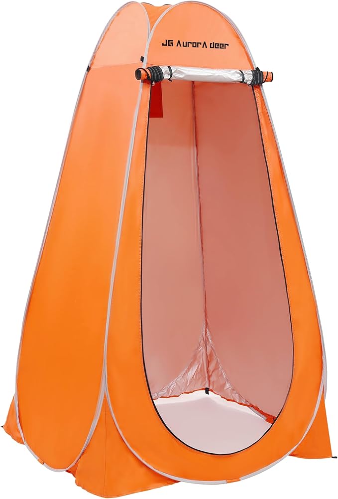 Pop Up Privacy Shower Tent Portable Tent Changing Room Camping Toilet Dressing Roomwith Window for Camping Beach Hiking Fishing with Carry Bag