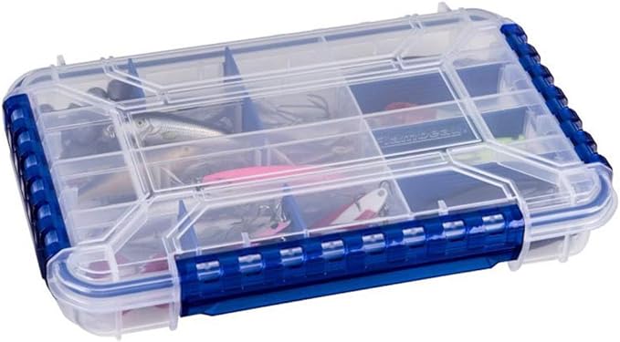 Flambeau Outdoors WP4005 Waterproof Fishing Tackle Box - Includes 11 Dividers, 16 Compartments, Waterproof Clear Tackle Box Fishing Lure Organizer, Ultimate Tuff Tainer Tackle Box with Zerust Dividers