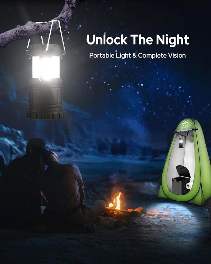 Portable Toilet Kit, Camping Toilet with Pop-Up Privacy Tent and Poo Gel Toilet Bags, Washable Portable Outdoor Showers Changing Rooms