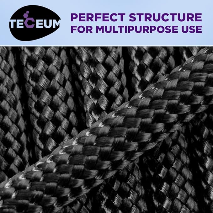 TECEUM Heavy Duty Rope 1000 – 1000ft / 200ft / 100ft / 50ft – 40+ Colors – Utility Rope for Survival & Camping Gear – Nylon String, Camping Rope, para Cord, Utility Nylon Rope, Tent Cord