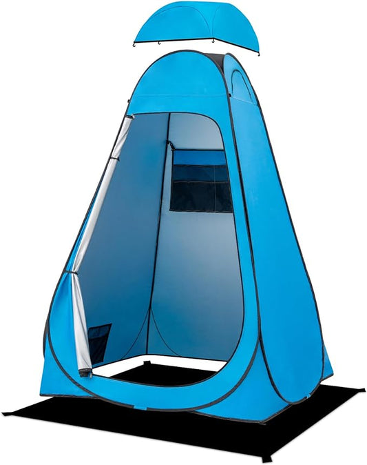 BRIAN & DANY Pop Up Shower Tent, Portable Privacy Camping Changing Tent, Camp Toilet Bathroom Pod with Rain Shelter & Windows, UPF 50+ & Waterproof, 47.2" x 47.2" x 74.8"