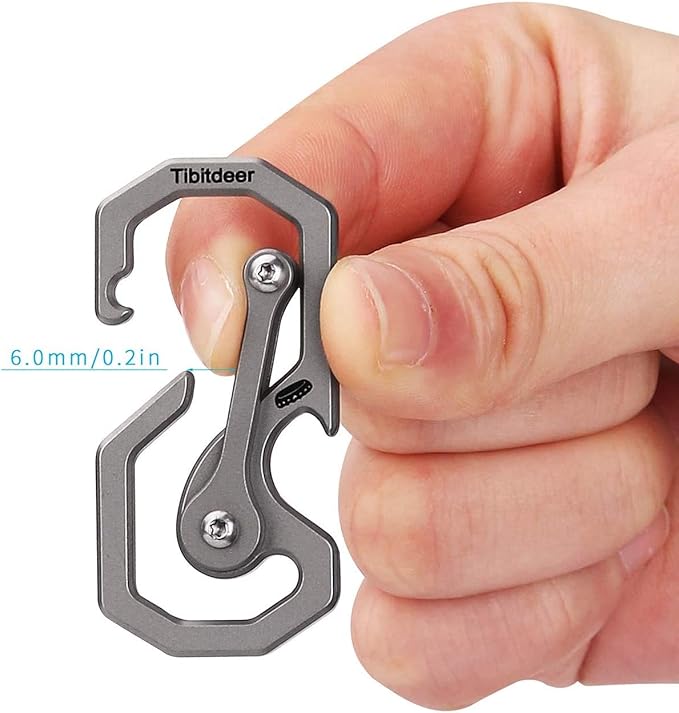 Titanium Keychain, Multifunctional Carabiner Clip Key chain Heavy Duty Car Key Organizer with Bottle Opener